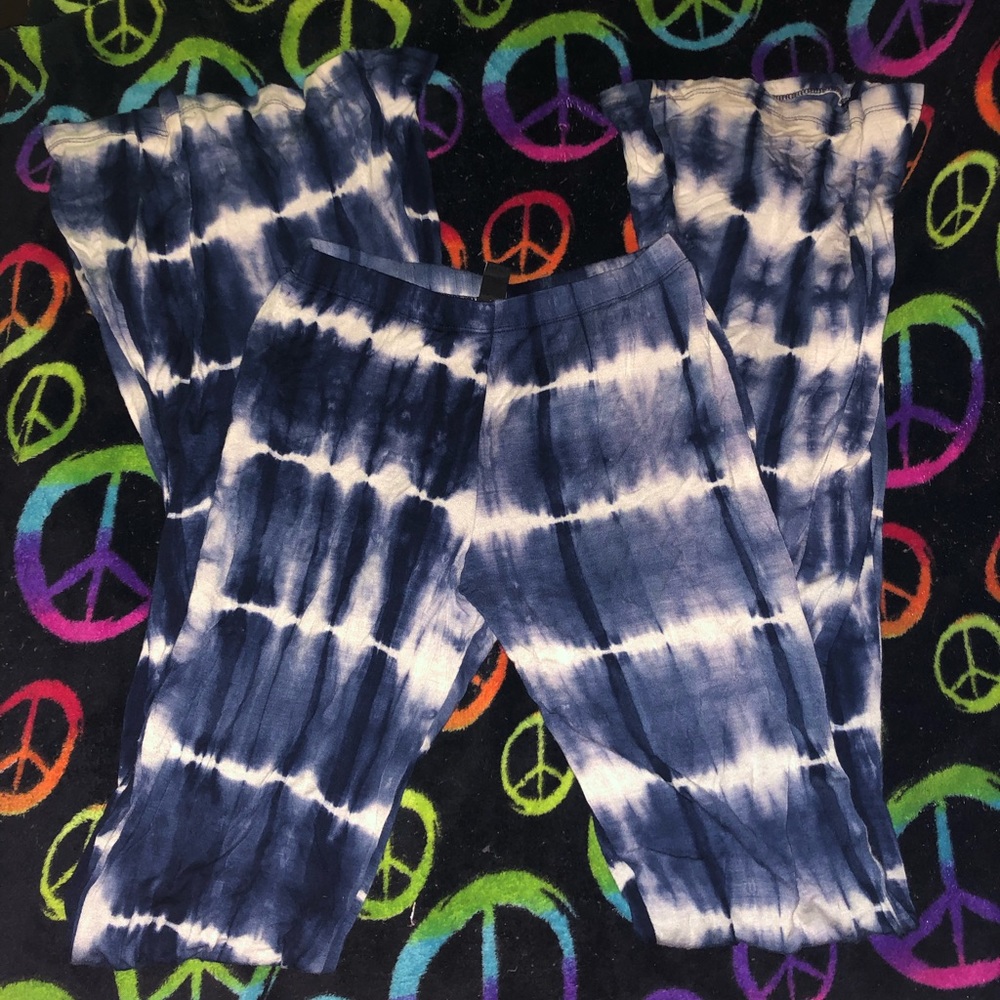 Tie died flare pants